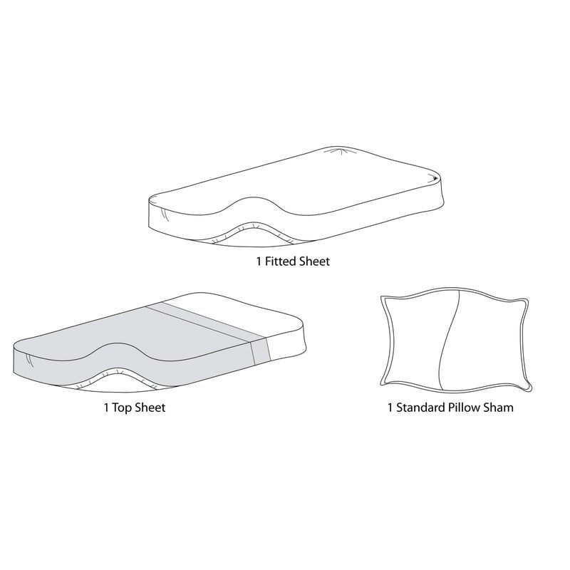 TL Care 100% Natural Cotton Jersey Knit 3-Piece Toddler Sheet Set, Gray, Soft Breathable, for Boys and Girls - Image 2